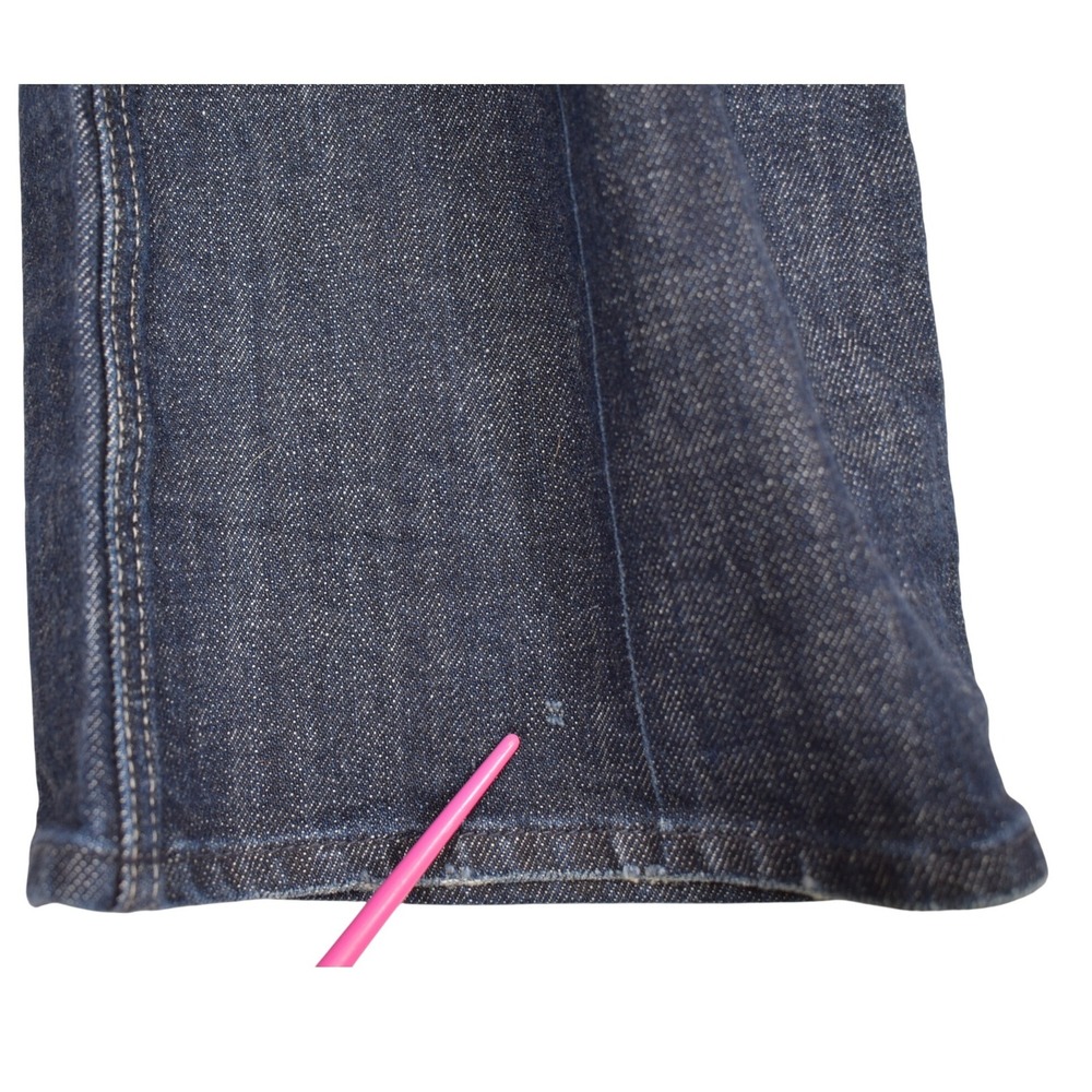 7 For All Mankind Dark Wash Wide Leg Maternity Jeans with Black Panel - Picture 8 of 8